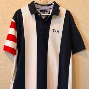 Tommy Hilfiger Polo Red White and Blue Patriotic Men's XL